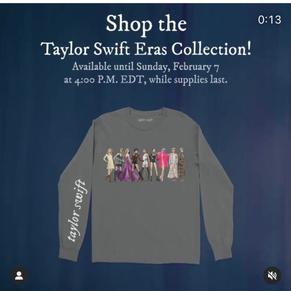 New Taylor Swift Evermore Eras Long Sleeve Shirt